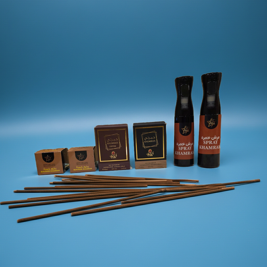 2 Khumra perfumes + 2 Khumra sprays + 2 Khumra incense