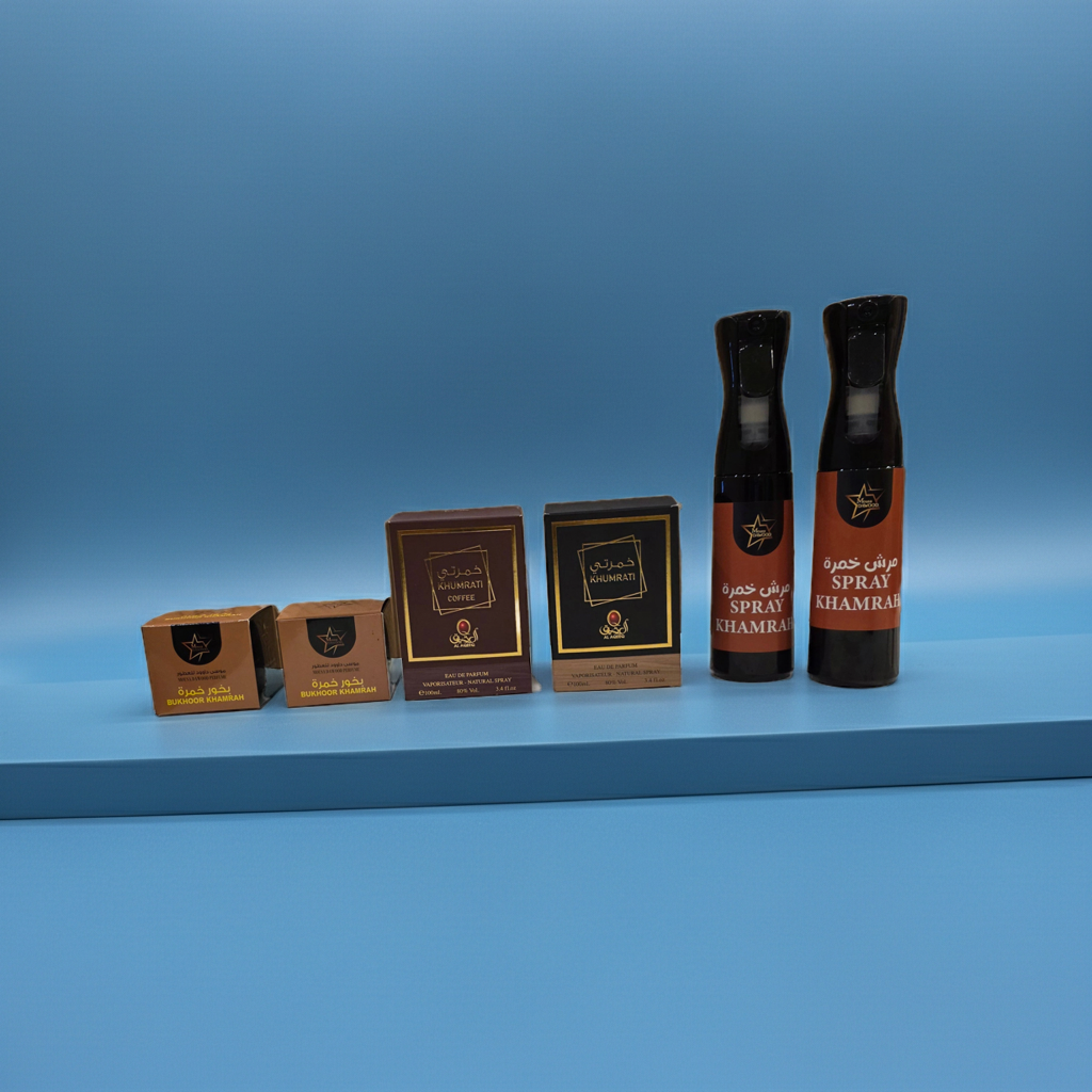 2 Khumra perfumes + 2 Khumra sprays + 2 Khumra incense